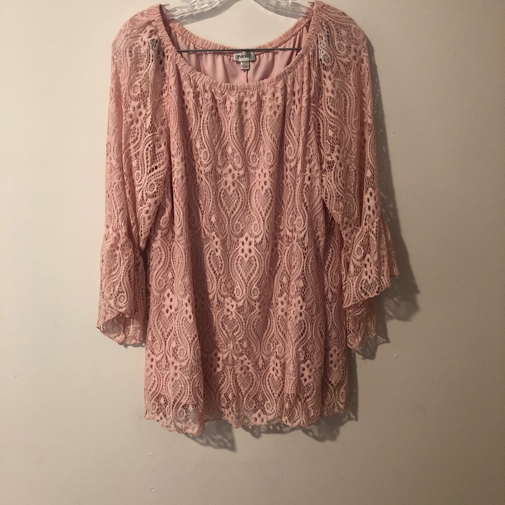 Blush pink top.